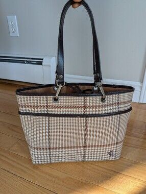 Ralph Lauren Houndstooth Tote Bag